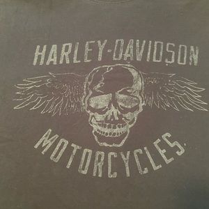 Harley Davidson winged skull t shirt